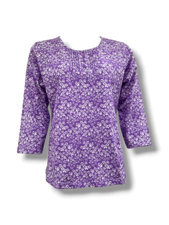 Dainty Bloom Three-Quarter Sleeve Top - AB14132
