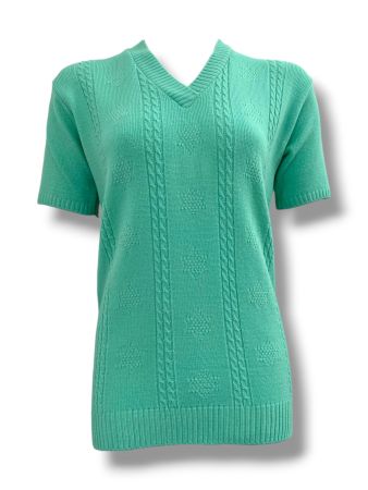 SHORT SLEEVE V  NECK LADIES JUMPER