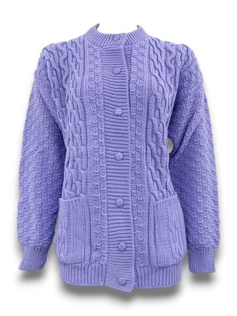 Women's Long Sleeve Cable Knit Chunky Cardigan
