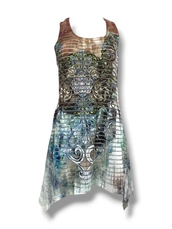 Geometric Print Sleeveless Top - SC00275