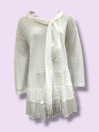 SC00338 - Textured Dot Tunic with Scarf