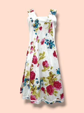 SC00882 - White Floral Print Sundress