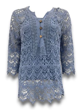 SC02174 - Elegant Crochet Tunic