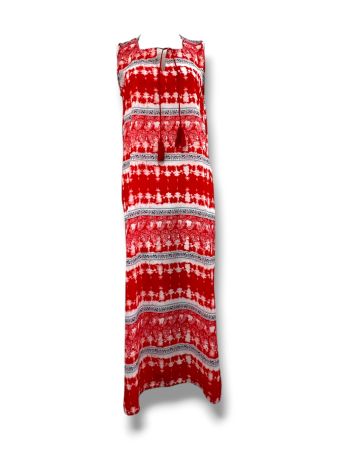SC03231 -Bohemian Print Sleeveless Maxi Dress