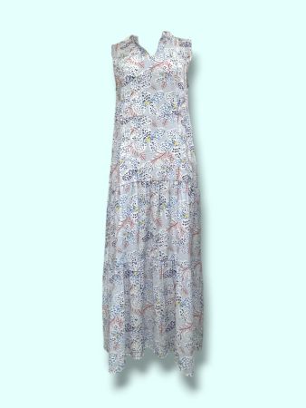 SC03746 - Tiered Floral Print Maxi Dress