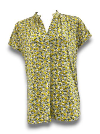 SC03877 - Sunshine Bloom Flutter Sleeve Top