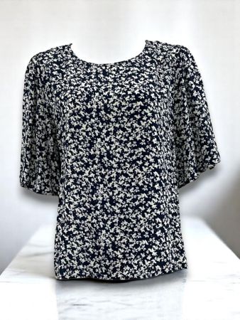SC04210 -  Navy Floral Print Top