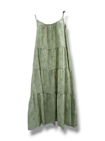 SC04267 - Floral Print Tiered Maxi Dress