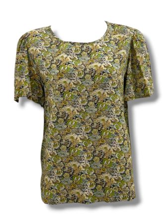 Vibrant Floral Short-Sleeve Tops - SC04388