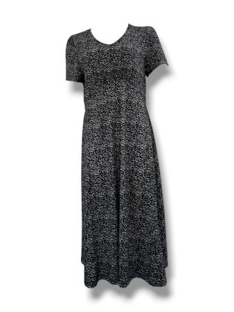 SC15814 - Ditsy Print Jersey Knit Midi Dress
