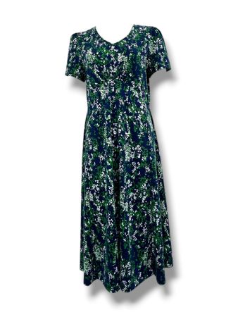 SC15815 - Floral Print Jersey Knit Midi Dress