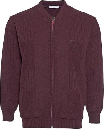 Mens Knitted Cardigan Classic Style Cardigans V Neck Zipper Jumper Plain Coloured